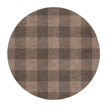 Buffalo Plaid Dark Cedar Brown in 5' Round Size