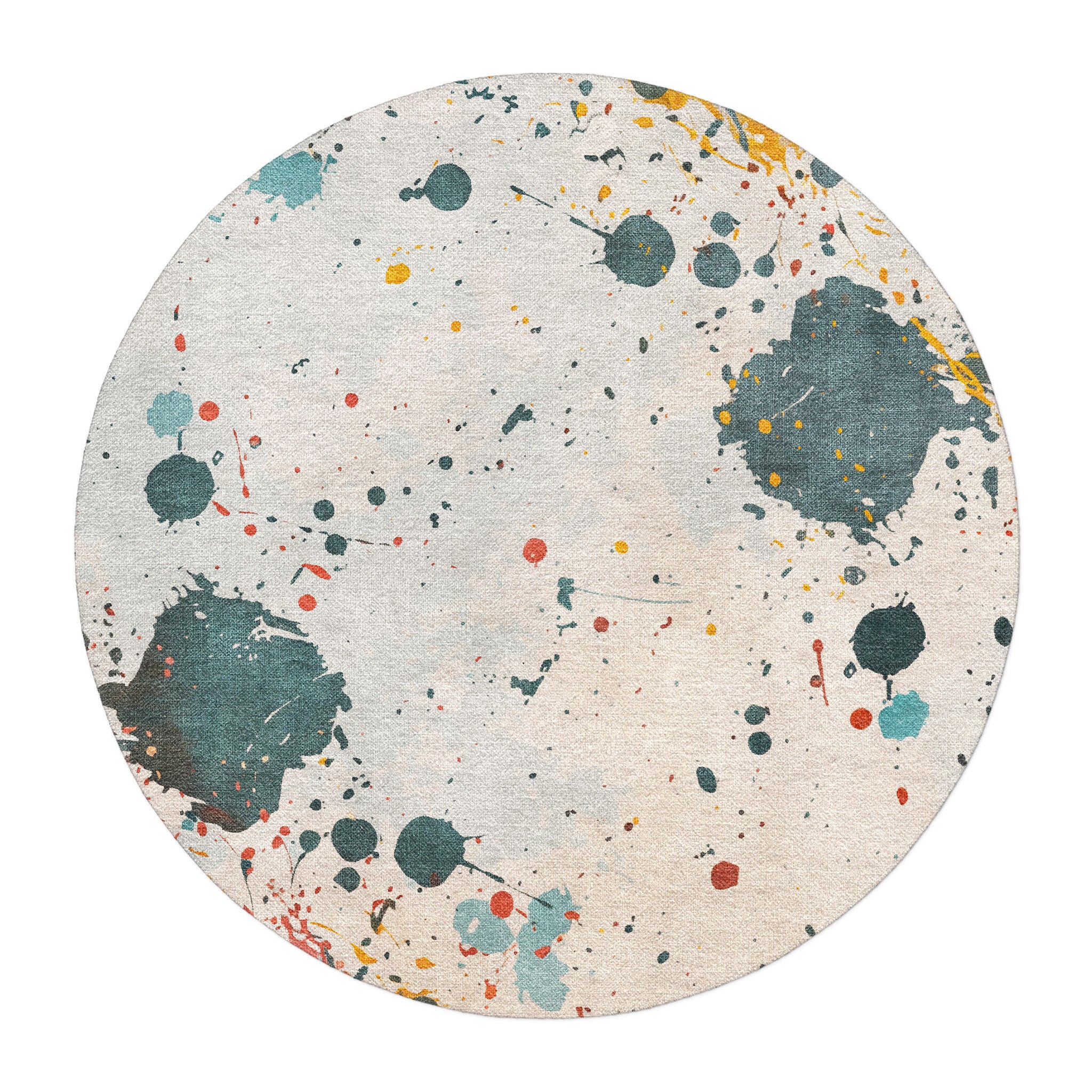 Orange Splat Rug Colin Paint Splatter Multicolor Area Rug – Undrfoot Rugs