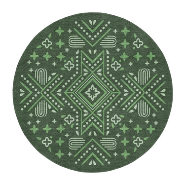 Durand Forest Green in 5' Round Size