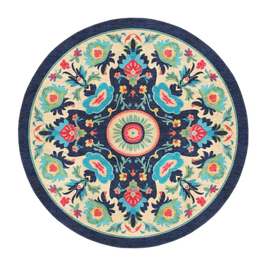 Nellie Blue Multicolor in round-5ft Size