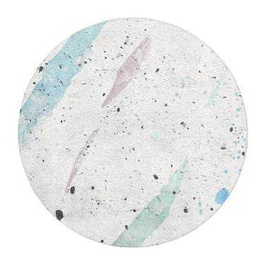 Stephanie Ivory Cool Splatter in 5' Round Size