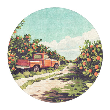 Orange Grove in round-5ft Size