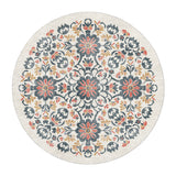 Georgiana Navy & Red in 5' Round Size