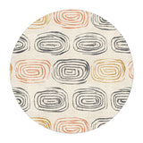 Horatio Ivory & Orange in round-5ft Size