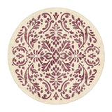 Floranna Ivory & Wine in 5' Round Size