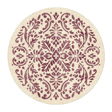 Floranna Ivory & Wine in 5' Round Size