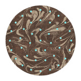 Acid Burn Brown & Carolina Blue in 5' Round Size