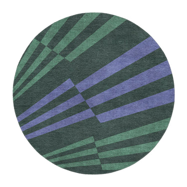 Prisma Mint & Periwinkle in 5' Round Size