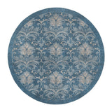 Agnes Damask Denim Blue in 5' Round Size