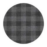 Buffalo Plaid Charcoal Black in 5' Round Size