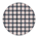 Wallace Plaid Navy & Red in round-5ft Size