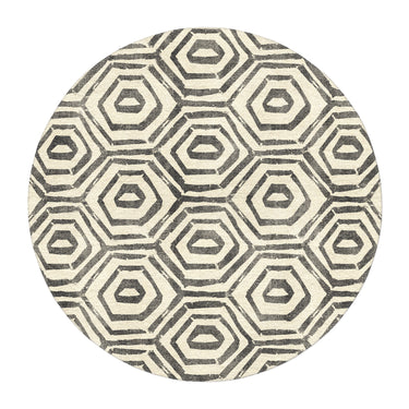 Torrance Black & Ivory in round-5ft Size