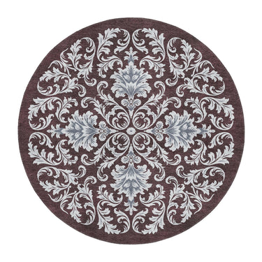 Aubrey Maroon & Light Blue in 5' Round Size