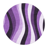 Sinuous Purple Monochrome in round-5ft Size