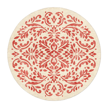 Floranna Ivory & Red in 5' Round Size