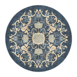 Belinda Navy & Ivory in 5' Round Size