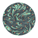 Acid Burn Teal & Orange in 5' Round Size