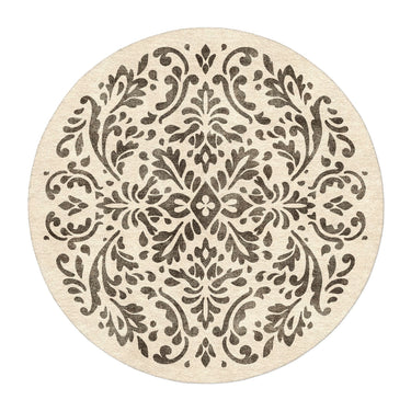 Floranna Ivory & Black in 5' Round Size