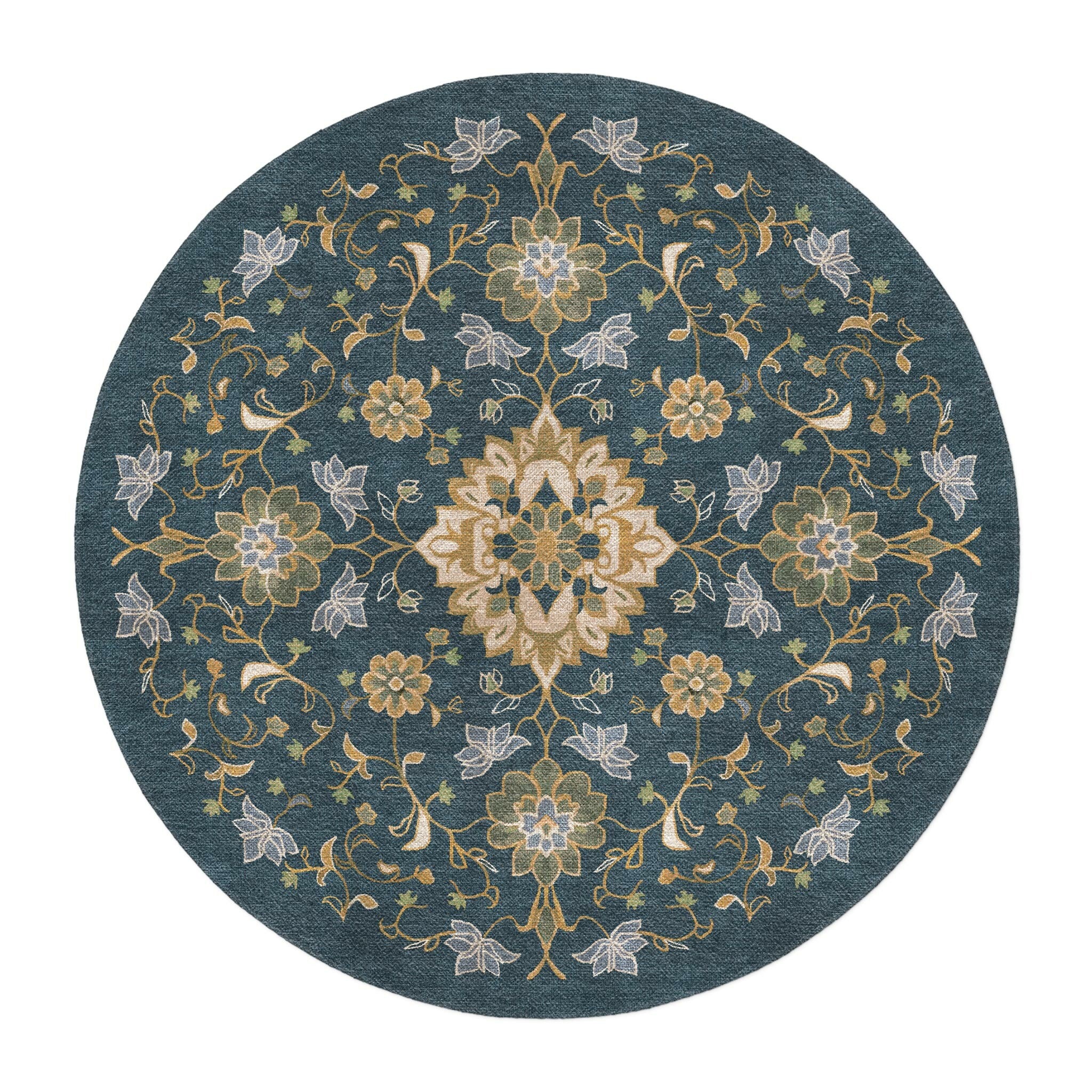 Green Navy Multi Rug Miriam Navy & Olive Green Area Rug – Undrfoot Rugs