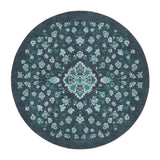 Fenwick Navy & Green in 5' Round Size