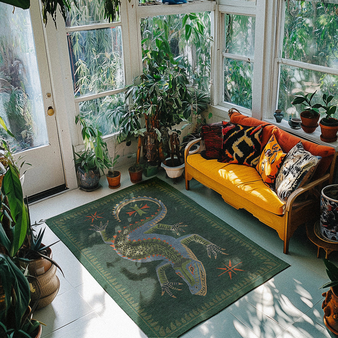 Hungry Alligator Green Area Rug – Undrfoot Rugs